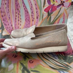 Paul Green Metallic Leather Loafers